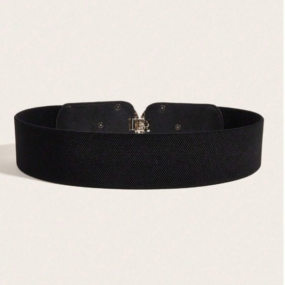 Silver/Black Rhinestone Stretch Belt main image 4